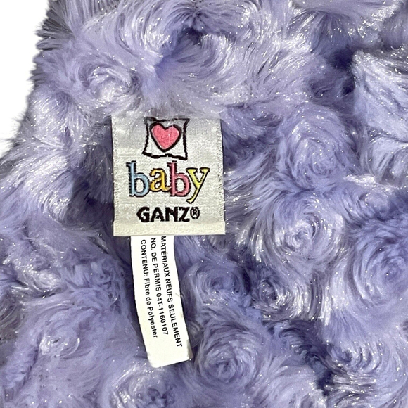 Baby Ganz Elephant Flat a Pat Lovey Purple Plush Toy Security Blanket Minky 16” - Picture 8 of 14